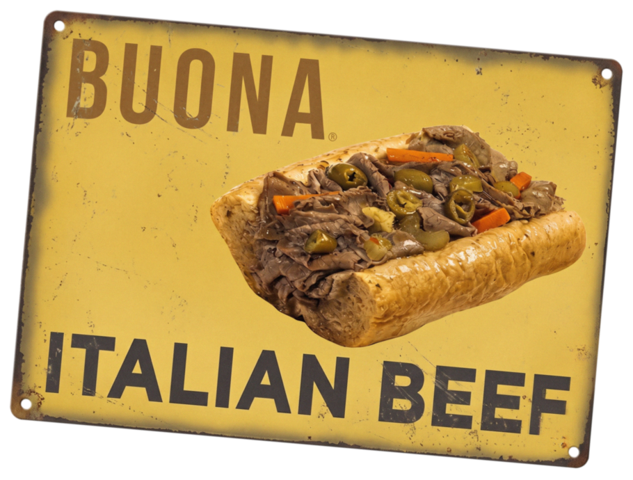 Vintage Italian Beef sign